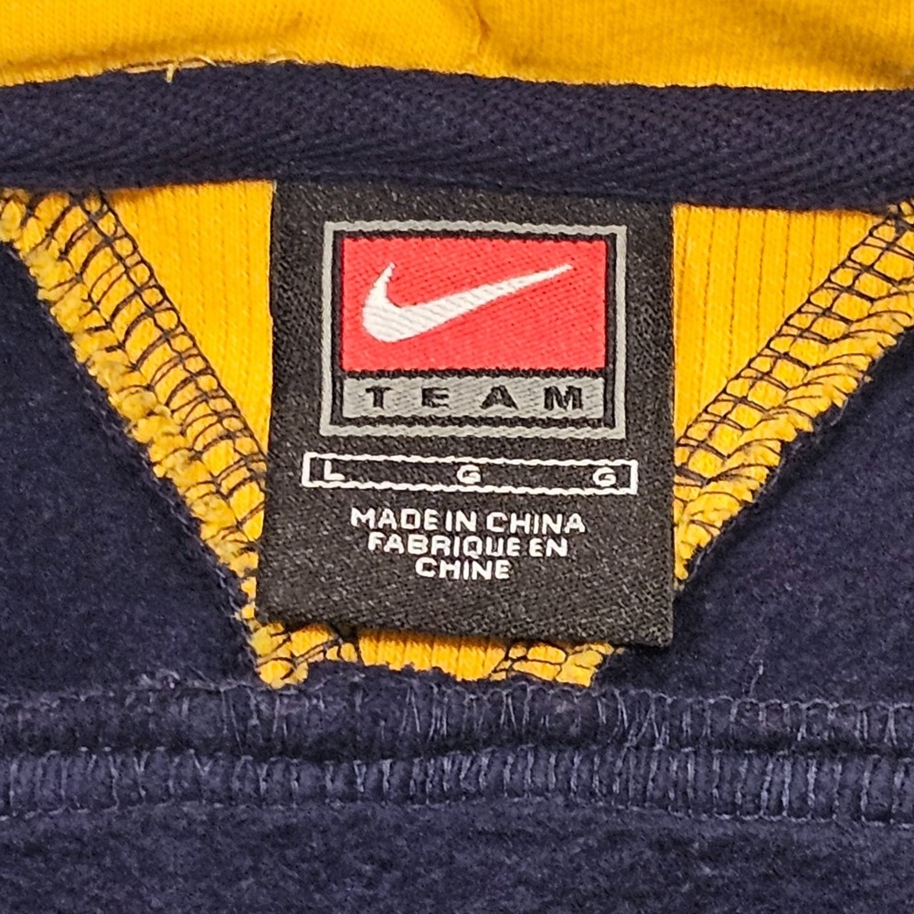 VTG Nike Team West Virginia Mountaineers Hoodie Center Swoosh NCAA Y2K Size L - Picture 10 of 12